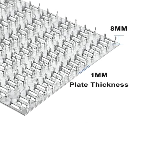 10 Pcs Truss Mending Plate 6x12, Pronged Truss Plates with Nail Teeth, Truss Brackets for Roofing Wood Connector - size: 6"x12"