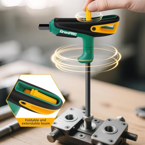 GRENPRO 14PC T-Handle Long Arm Allen Wrenches Sets Metric &SAE Box Hex Key - style: 14 Pieces T-Handle Allen Wrench Set Metric and SAE