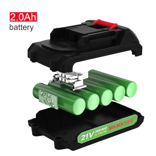 21v Lithium Battery - 2.0 Ah Battery with Charger Cord Compatible for Mini Chainsaw