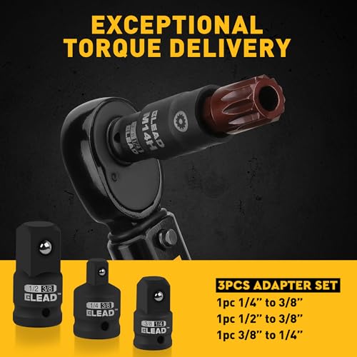 13-Piece XZN Triple Square Spline Bit Impact Socket Set - Premium S2 Steel European Style M4 - M18 with Socket Adapters, 1/4”, 3/8” and 1/2” Drive | Professional Mechanic Garage Tools - style: XZN Triple Square Spline
