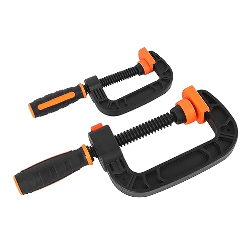 Plastic C Clamp, 2Pcs Quick Grip C Clamp Rapid Release Button for Household Clamping Projects, Pwshymicum1vaq6xz