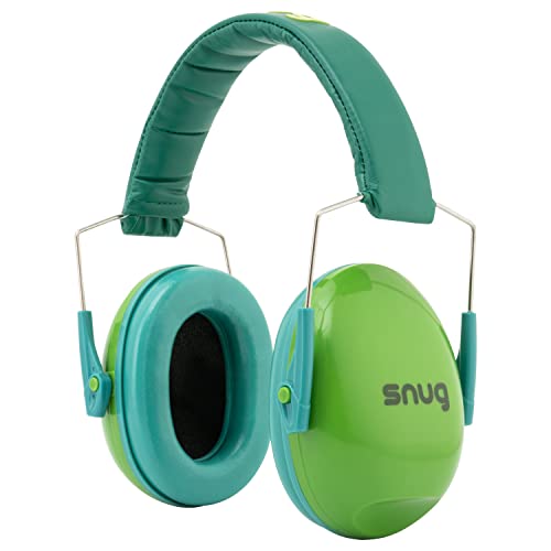 Snug Kids Earmuffs – Noise Reduction for Toddlers & Children – Adjustable, Lightweight, Foldable, Soft & Comfortable - color: Green