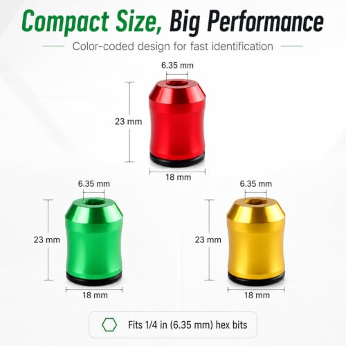 Magnetic Screw Holder 3 Pcs Magnetizer Demagnetizer Set For Drill Bits