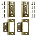 SDTC Tech 4-Pack Non-Mortise Door Hinges Bifold Butt Cabinet Hinges Bronze - color: Bronze