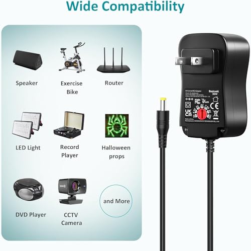 3V-12V 3A Universal AC Adapter Kit Multi-Volts Adjustable Power Supply 36W - size: 36W 3-12V