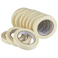 Lichamp Masking Tape 10 Pack General Purpose Beige White Color, 0.75 inch x 55 Yards x 10 Rolls (550 Total Yards), for Painting, Home, Office, School Stationery, Arts, Crafts etc. (3004) - size: 0.71 inch