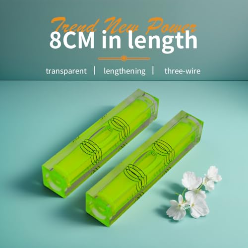 High precision mini bubble, double line small level bubble, three line flat ball level, household ruler can be turned 180 degrees (Non-magnetic, 80 * 15 * 15mm（4PCS)) - size: 80*15*15mm（4PCS)