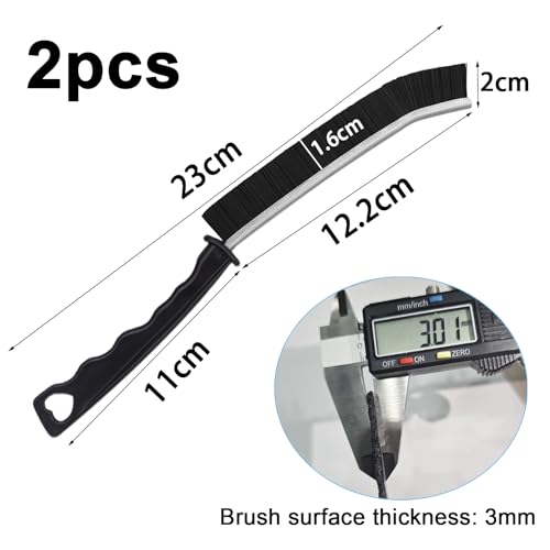 2pcs Hard Bristle Crevice Brush, Gap & Grout Cleaner