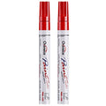 Overseas Red Paint Pens Permanent Markers, 2 Oil Based Paint Makrers - color: Red