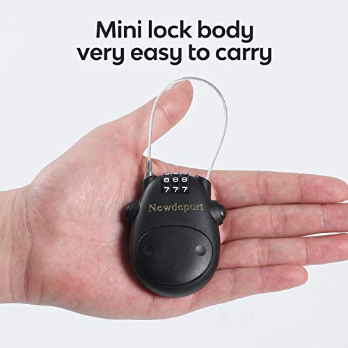 Retractable Cable Lock, 3-Digit Combination Lock with 3ft Steel Cable for Bike, Ski, Snowboard, Scooter, Skateboard & Stroller