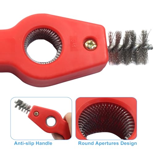 Hitefu 4-in-1 Copper Pipe Cleaner, Red - color: Red