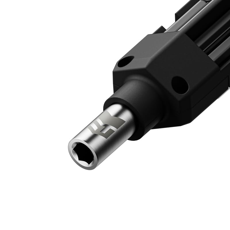 Hanboost 16 in 1 Magnetic Precision Screwdriver Set, 2-in-1 Dual-Handle Repair Tool Kit with 14 CR-V Bits (H4 & H6.3), 5NM High Torque for Electronics, PC, Furniture Assembly & DIY Makers.