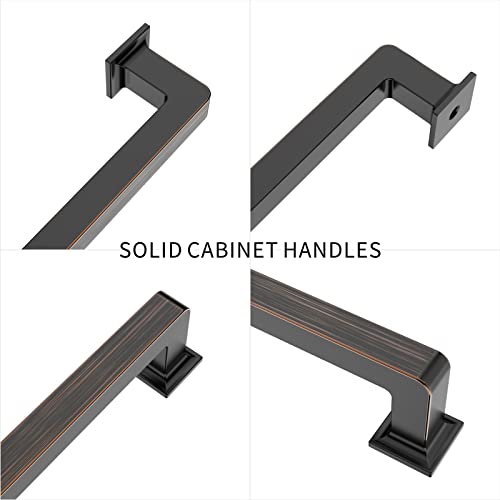 9BUILD 10 Pack 7 Inch Oil Rubbed Bronze Cabinet Pulls,Kitchen Hardware - color: Oil Rubbed Bronze, size: 7"/177MM Hole Center