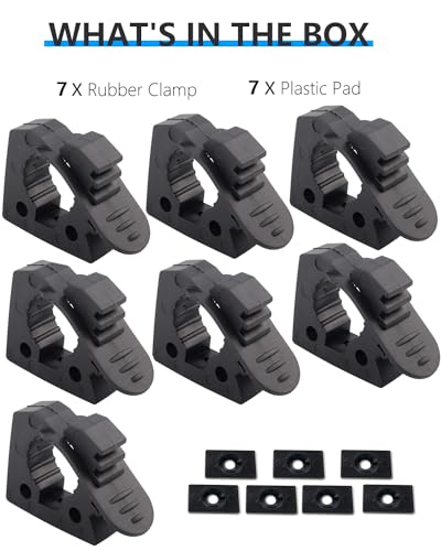 Shovel Mount for Roof Rack Rubber Clamp Mounting Kit, Shovel Holder Clamp Wall Mount Kit Car Accessories for Roof Rack, Boats, Military Equipment, Axe - size: 7 Pack
