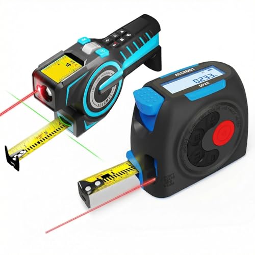 ACEGMET DTX10 & DT30 3-in-1 Digital Laser Tape Measure Bundle, 330Ft & 130Ft Laser Distance Meter with 16Ft Auto Lock Tape, Green Alignment Laser, High Precision, Area Volume Calculation, APP Sync, US