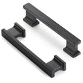 Matte Black Kitchen Square Cabinet Handles 3.75 Inch 10 Pack - color: Matte Black, size: 3.75"/96MM Hole Center
