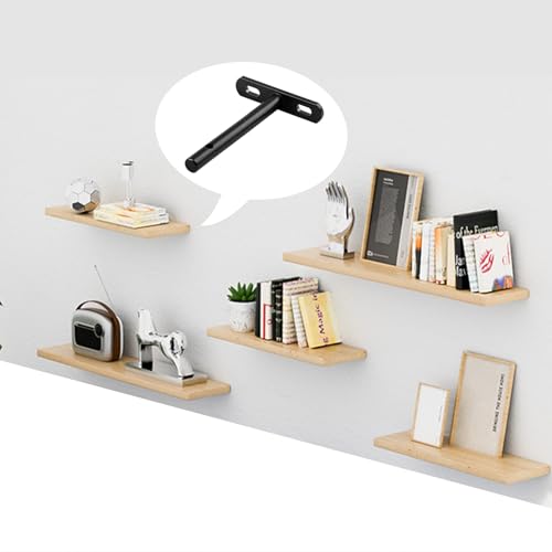 4-Inch (104MM) Floating Hidden Shelf Bracket 6 Pack - size: 4 Inch