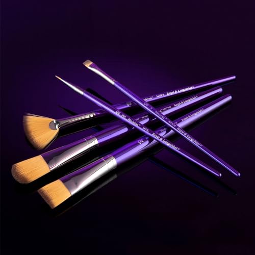Royal & Langnickel Moderna, 5pc Oval Wash & Blender Brush Set for All Painting Mediums, Includes - Oval Wash, Blender, Fan & Liner Brushes Purple - style: Oval Wash Variety