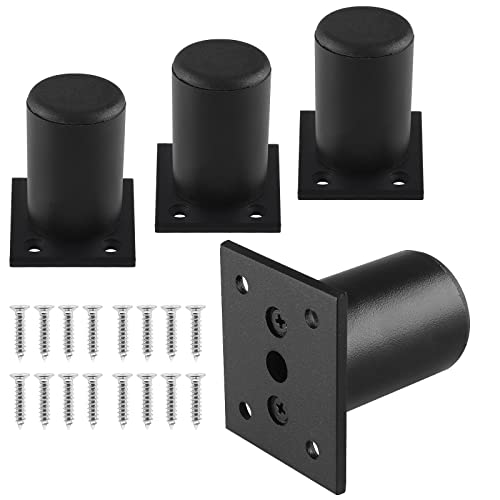 4-Pack Adjustable Aluminum Alloy Furniture Legs 2.36" Height Black - color: Black, size: 2.36 Inch