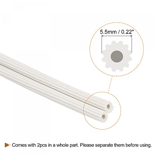 uxcell Screen Spline, 5M/16.4Ft Silicone Sealing Strip 5.5mm OD White - size: 5.5mm x 5M