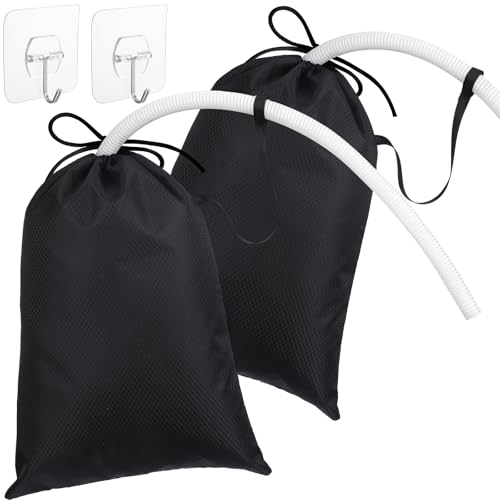 Huhumy 2 Packs Respirator Mask Covers Reusable Storage Bag with Strap Black Portable Respirator Travel Bag Keeps Your Mask Clean Accessory for Travel, Home Storage