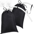 Huhumy 2 Packs Respirator Mask Covers Reusable Storage Bag with Strap Black Portable Respirator Travel Bag Keeps Your Mask Clean Accessory for Travel, Home Storage