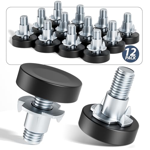 MROCO Furniture Leveling Feet 1/4"-20 UNC with T-Nuts, 12 Pack - size: 1/4"-20 / 12 Pack