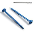 Pocket Hole Screws 2 1/2 Inch, 300Pcs, Anti-Rust Blue Coated Pocket Screws #8 x 2-1/2", Exterior Wood Screws, Coarse Thread, Washer Head Square Drive, Self-Tapping Tip, with Drive Bit - size: #8 x 2-1/2"