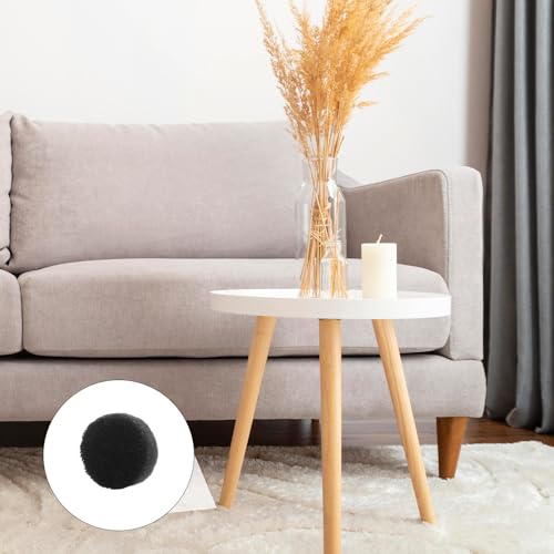 312Pcs Small Felt Pads for Coasters Bottom Dots 3/8" Felt Cabinet Door Bumpers Cushion Dots Adhesive Felts Furniture Pads Round Furniture Feet Floor Protectors for Chair Legs Hardwood Floors, Black