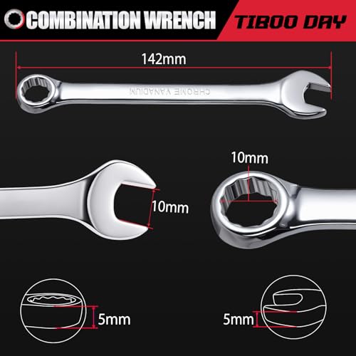 Combination Wrench 10mm Metric Combination Spanner CR-V Steel - size: 10mm