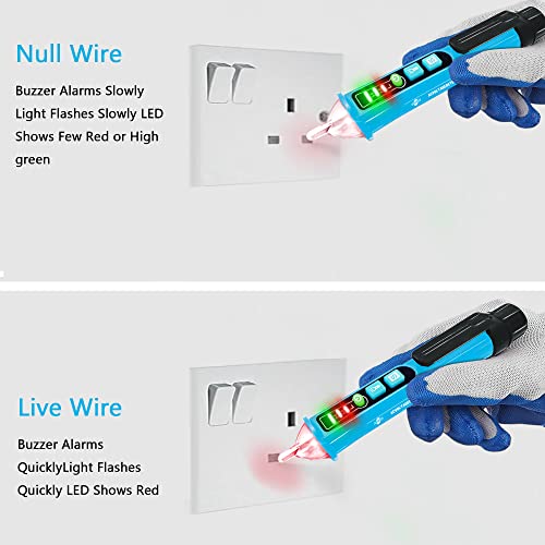 Non Contact Voltage Tester(Light Blue) - color: Light Blue Voltage test pen