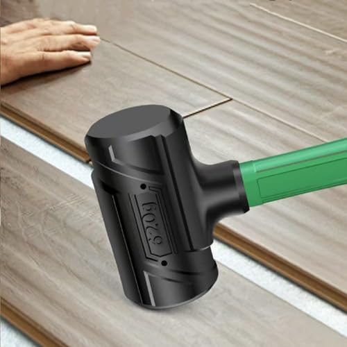 Dead Blow Hammer, Rubber Mallet with Steel Shot Head, Non-Slip Grip, Marring and Sparking Resistant (1LB) - size: 1LB