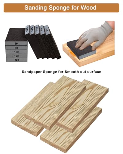 Sanding Sponge 80 Grit Sanding Block - 10Pcs Drywall Sanding Block for Wood | Fine Grit Sanding Sponges For Drywall, Wood And Metal, Sandpaper Block Spong - size: 80 Grit