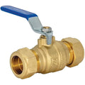 Eastman Full Port Ball Valve, 3/4 x 3/4 Inch Compression Ends, Brass Inline Water Shut-Off Valve, 20097LF - size: 3/4 in.