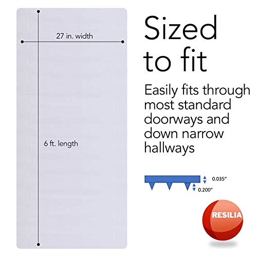 RESILIA Deep-Pile Carpet Runner - Plastic Vinyl Carpet & Rug Protector, Waterproof Clear Vinyl Floor Runners, 27 Inches Wide x 6 Feet Long, Made in The USA - size: 2'3" x 6' (Runner)