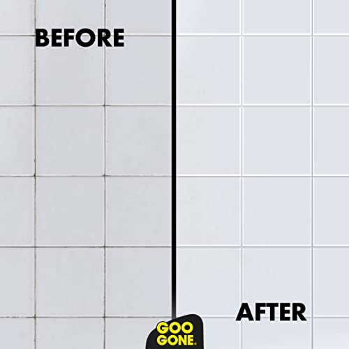 Goo Gone Grout and Tile Cleaner - 28 Ounce - Removes Tough Stains Dirt Caused by Mold Mildew Soap Scum and Hard Water Staining - Safe on Tile Ceramic Porcelain, pack of 2 - size: 28 Fl Oz (Pack of 2)
