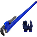 60 Inch Pipe Wrench, Cr-Mo Jaw Opening 9"/228mm Adjustable Heavy Duty Cast Iron Straight Handle Plumbing Wrench, Perfect Plumbers Tool for Oil Field, Plumbing, Construction and Mechanics - size: 60-IN, style: Straight