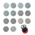 1inch 25mm Mini Diamond Polishing Pad Set, 14PCS Different Grit 50#-10000# Water Sanding Discs & 1PC M14 Thread Hook & Loop Backing Holder for Detail Fine Grinding - style: M14 Thread