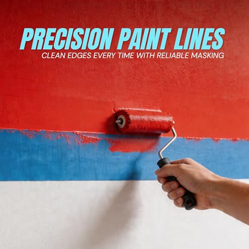 Wide Blue Painters Tape, 12 inch x 60 Yards, 3D Printing Tape, Easy Clean Removal up to 21 Days, Masking Tape - size: 12 inch