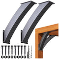 Heavy Duty 45 Degree Angle Support Bracket 4"×4" (Actual: 3.2"×3.2") Wood Beam Support Hardware Degree Post Bracket for Gazebos Pagola Porches 2Pcs - size: 4"×4"