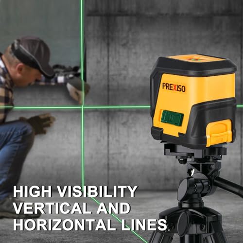 PREXISO Laser Level with Tripod, 65Ft Self Leveling Cross Line Laser Level - style: 31-1/2 inch Tripod