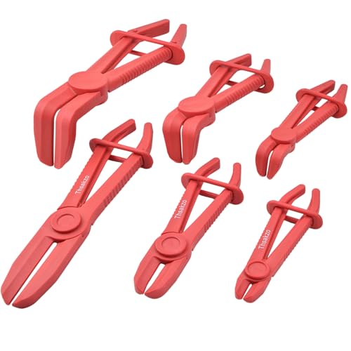6-Piece Plastic Hose Pinch Off Pliers, Straight & 90° Angled