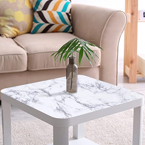 Arthome White Marble Contact Paper - Peel and Stick Wallpaper - Self-Adhesive & Removable Wall Paper for Furniture Desk, Kitchen Countertop, Cabinet, Shelf Liner, Wallcovering, (17"x120") - color: White Marble, size: 17" x 120"