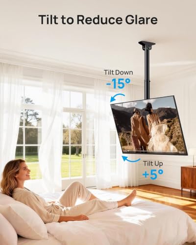 PERLESMITH Ceiling TV Mount for 37–75 inch TVs up to 110 lbs - size: for 37-75 Inch TVs