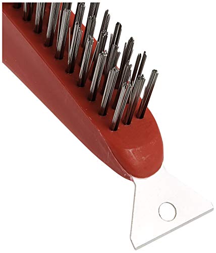 Red Devil 4164 13-Inch Soft Grip Stainless Steel Wire Brush with Scraper - size: 13 inches