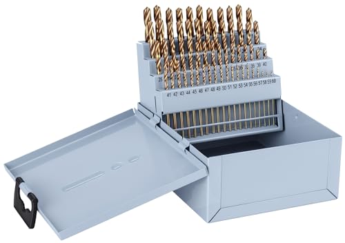 60pcs Cobalt Number Size Drill Bit Set (#1-60) HSS Jobber Length - size: Cobalt Drill-60pcs Number Size