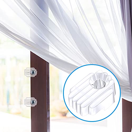 Blulu 20 Pack Glass Mirror Holder Clips for Wall Mounting | Glass Mirror Hanging Kit, Offset 0.24 Inch/ 6 mm, Hanging Retainer Fasteners with Screws and Anchors, for Fixing Cabinet Door - style: Basic Style