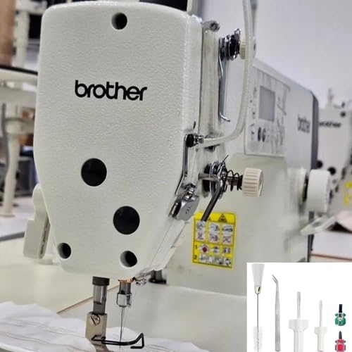 6 Piece Serger Sewing Machine Cleaning Repair Tool, Tweezers Double Headed Lint Brush Screwdrivers for Repair Overlock, Serger Service and More Sewing Machines