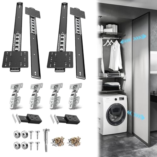 Pocket Door Slides,Cabinet Pocket Door Slide,for Cabinet Door(4PCS,22in) - size: 22in, style: 4PCS
