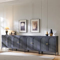IFGET 123.5" W Modern Arch Sideboard Buffet Cabinet with Storage, Dark Grey - color: Dark Grey, size: 4 Pieces